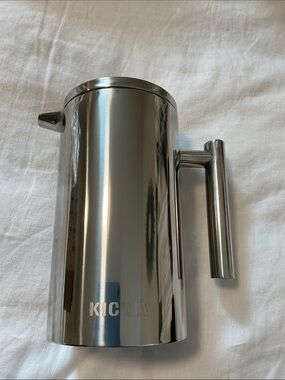 NWT Kichly silver 51 oz French press coffee maker